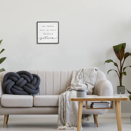 Stupell Industries God's Favorite Sitcom Phrase Family Motivational Humor Framed Wall Art